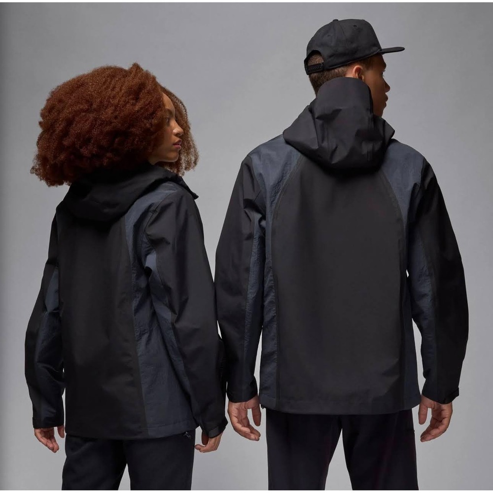 Unisex Size Large Air Jordan Jacket Gore-Tex Hooded Full Zip Black FV7215-045 - Picture 2 of 5